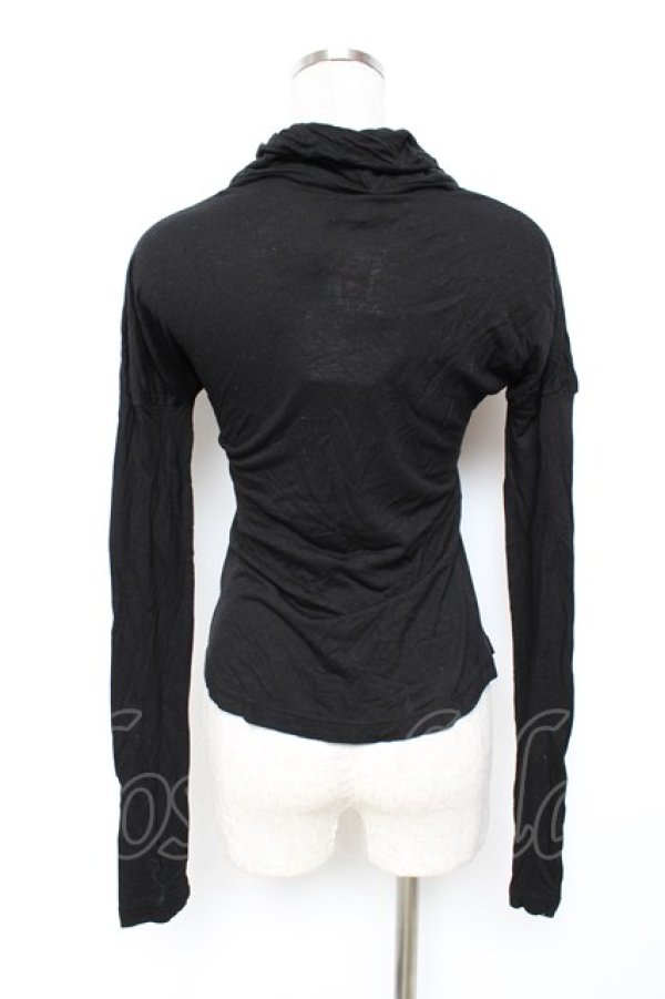 画像3: ヴィヴィアンウエストウッド 中古 / 単色オーブ刺繍ハイネック長袖カットソール 1 ブラック  Y-25-10-12-042-to-SZ-ZY (3)