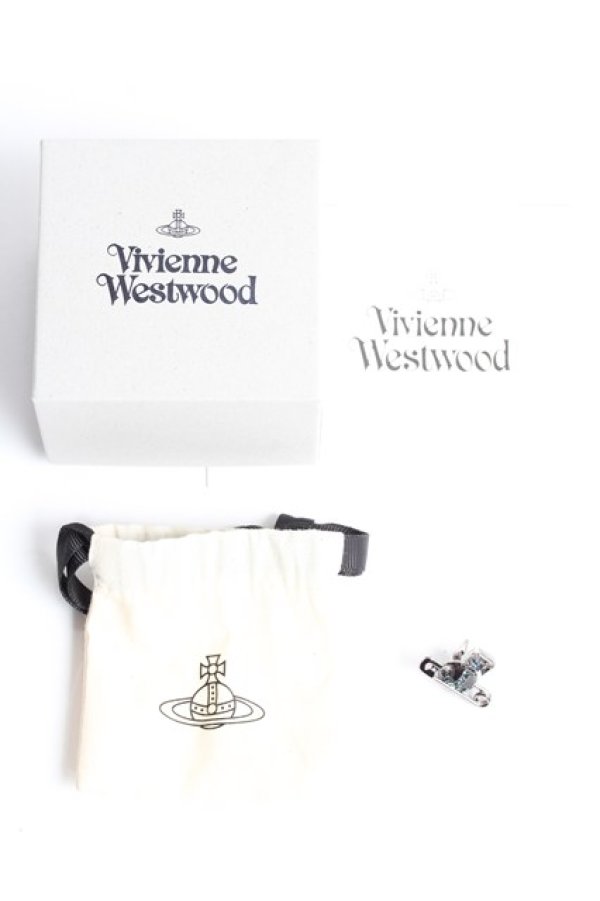 画像4: ヴィヴィアンウエストウッド MAN 中古 / KITTYシングルピアス  シルバー×ブラック  Y-25-10-12-004-er-SZ-ZY (4)
