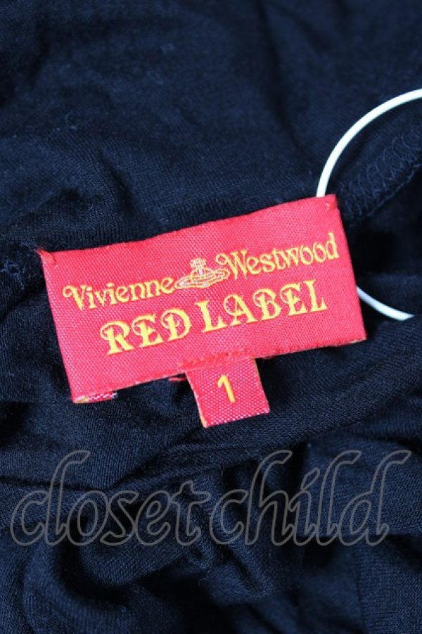 画像5: ヴィヴィアンウエストウッド 中古 / 単色オーブ刺繍ハイネック長袖カットソール 1 ブラック  Y-25-10-12-042-to-SZ-ZY (5)