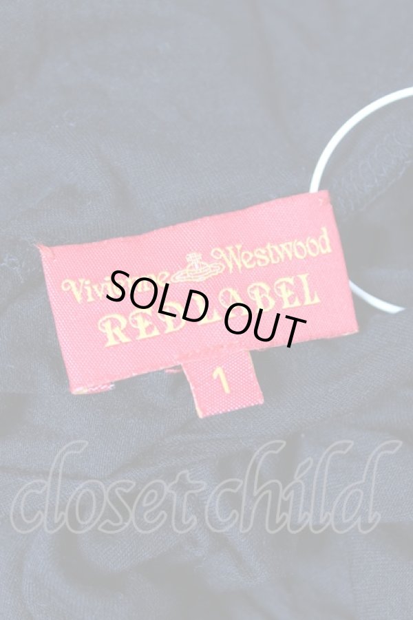 画像5: ヴィヴィアンウエストウッド 中古 / 単色オーブ刺繍ハイネック長袖カットソール 1 ブラック  Y-25-10-12-042-to-SZ-ZY (5)