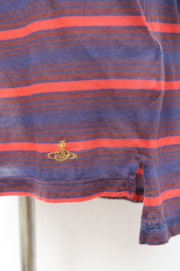 画像3: ヴィヴィアンウエストウッド MAN 中古 / 変形ボーダートップス 44 ネイビー  Y-25-10-12-044-to-SZ-ZY (3)