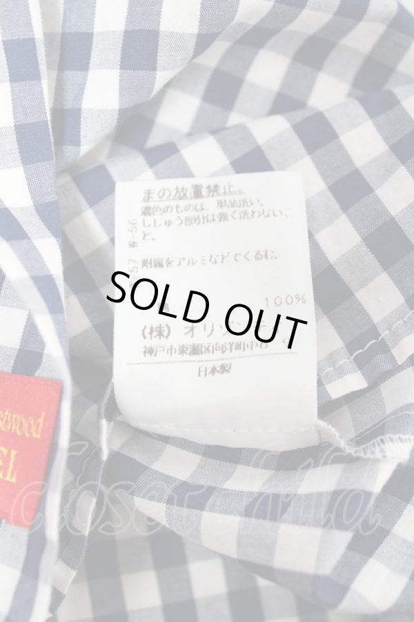 画像6: ヴィヴィアンウエストウッド 中古 / ギンガムチェックシャツワンピース 2 青  Y-25-10-12-046-op-SZ-ZY (6)