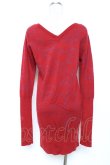 画像2: ヴィヴィアンウエストウッド 中古 / ハートジャガードニットワンピース 2 レッド  Y-25-10-12-047-op-SZ-ZY (2)