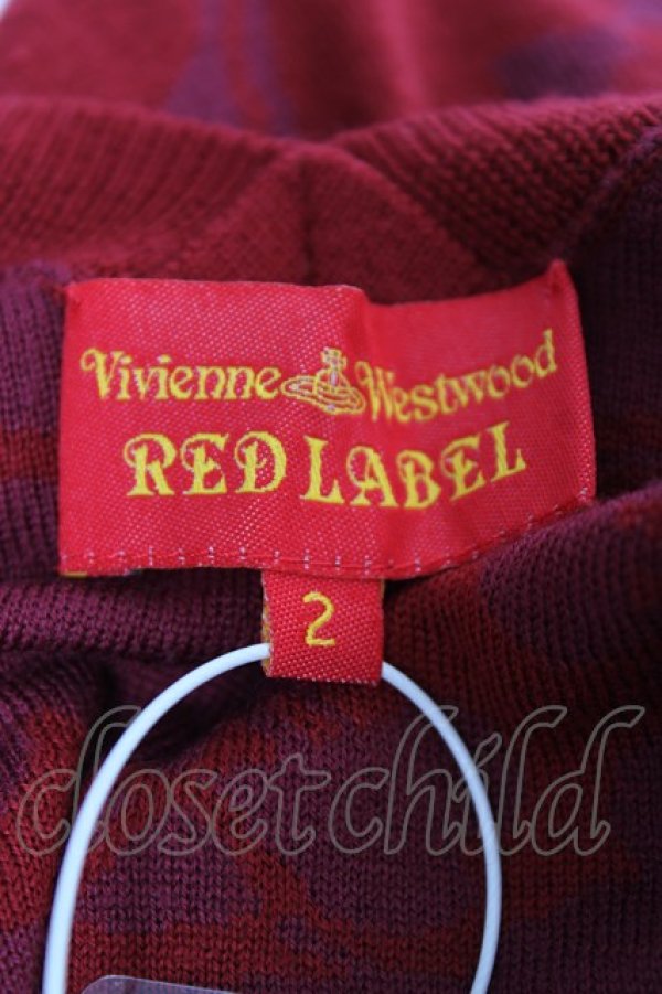 画像3: ヴィヴィアンウエストウッド 中古 / ハートジャガードニットワンピース 2 レッド  Y-25-10-12-047-op-SZ-ZY (3)