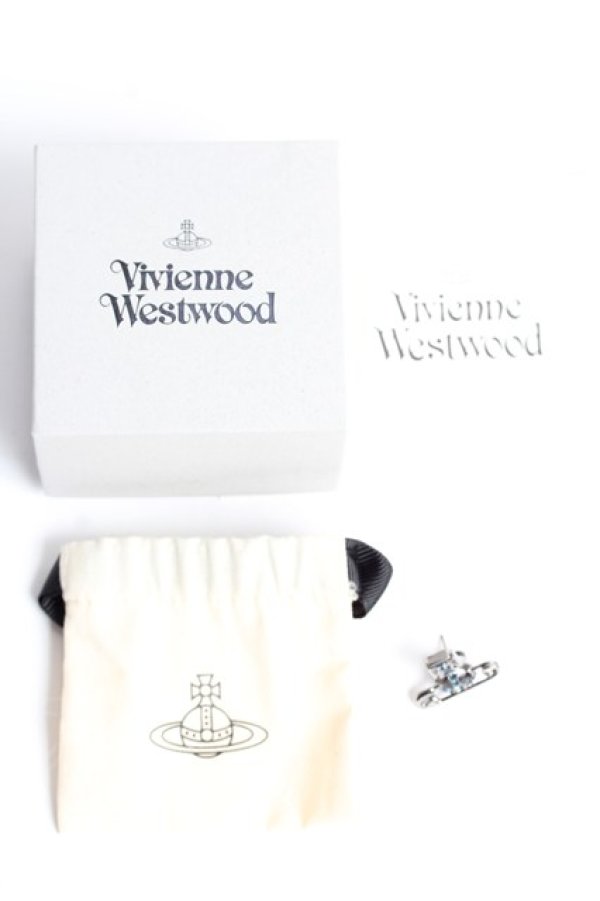 画像4: ヴィヴィアンウエストウッド MAN 中古 / KITTYシングルピアス  シルバー×ブラック  Y-25-10-12-005-er-SZ-ZY (4)