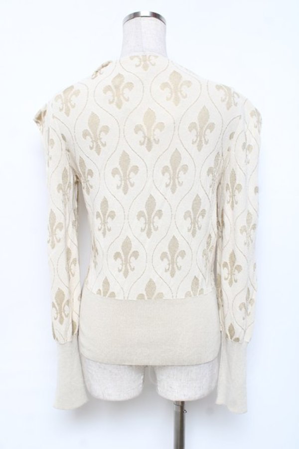 画像3: ヴィヴィアンウエストウッド 中古 / ユリ紋章カーデ 2 アイボリー×ゴールド  Y-25-10-12-049-to-SZ-ZY (3)