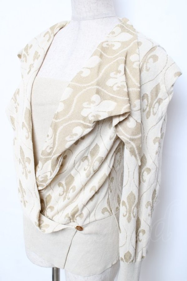 画像4: ヴィヴィアンウエストウッド 中古 / ユリ紋章カーデ 2 アイボリー×ゴールド  Y-25-10-12-049-to-SZ-ZY (4)