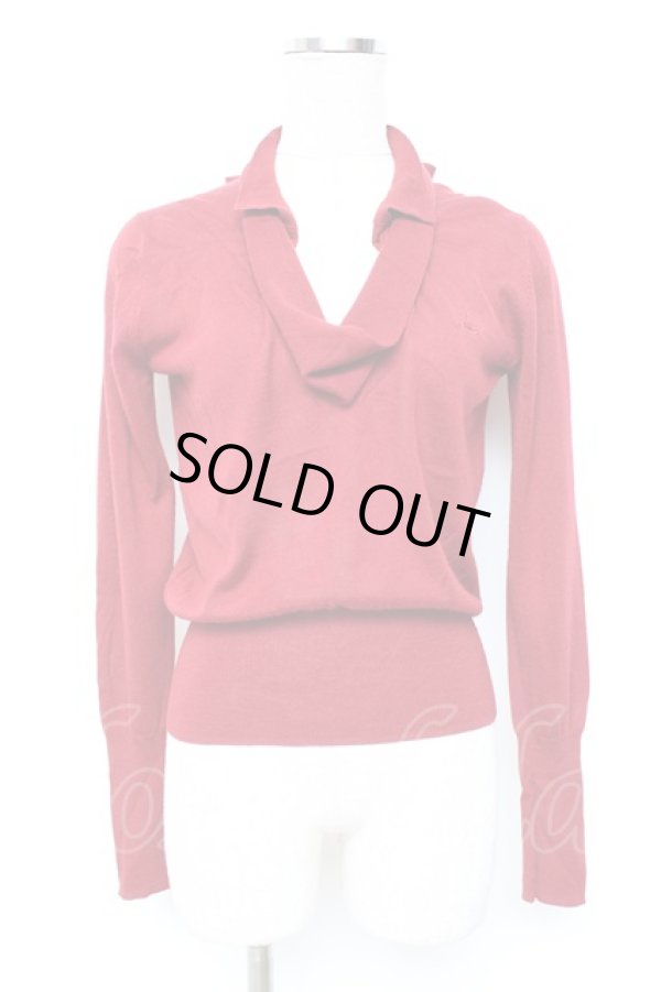 画像4: ヴィヴィアンウエストウッド 中古 / タイ付セーター 2 レッド  Y-25-10-12-050-to-SZ-ZY (4)