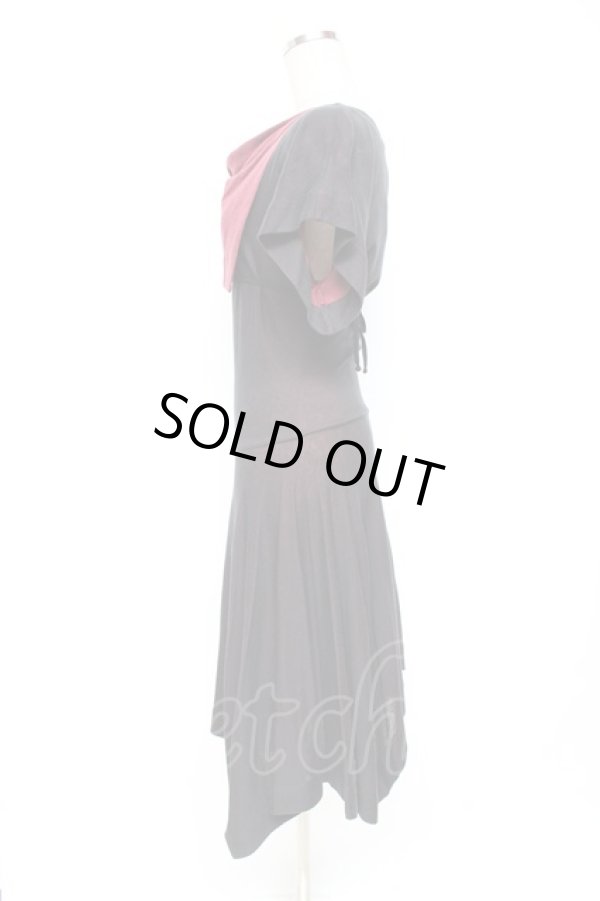 画像2: ヴィヴィアンウエストウッド 中古 / スカーフデザインサマーニットワンピース 2 ブラック  Y-25-10-12-051-op-SZ-ZY (2)