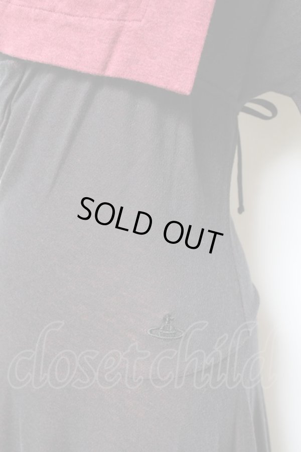 画像5: ヴィヴィアンウエストウッド 中古 / スカーフデザインサマーニットワンピース 2 ブラック  Y-25-10-12-051-op-SZ-ZY (5)