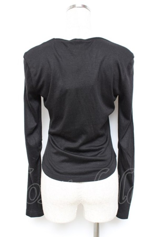 画像2: ヴィヴィアンウエストウッド 中古 / カラーオーブ刺繍カットソー M ブラック  Y-25-10-12-053-to-SZ-ZY (2)