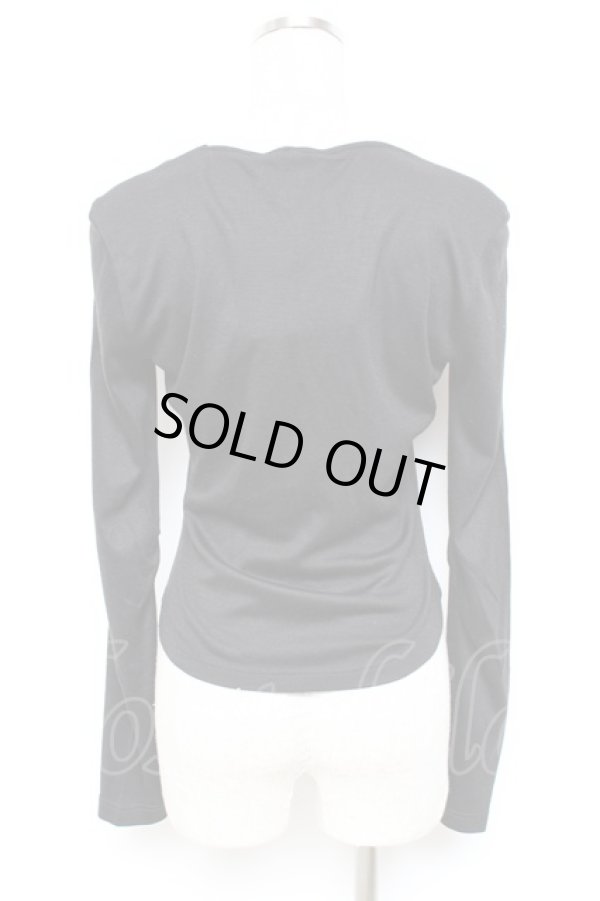 画像2: ヴィヴィアンウエストウッド 中古 / カラーオーブ刺繍カットソー M ブラック  Y-25-10-12-053-to-SZ-ZY (2)