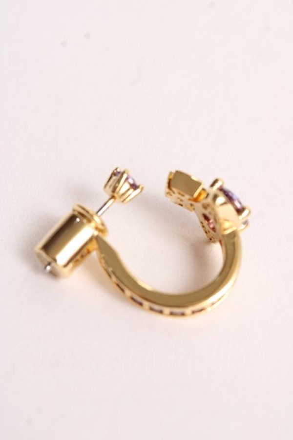 画像2: ヴィヴィアンウエストウッド MAN 中古 / MAITENA SINGLE EARRINGS  ゴールド×パープル  Y-25-10-12-007-er-SZ-ZY (2)