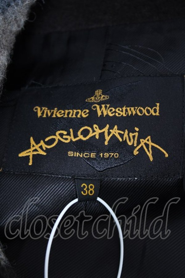 画像5: ANGLOMANIA 中古 / ボーダーウールコート 38 ブラウン系  Y-25-10-12-057-co-SZ-ZY (5)