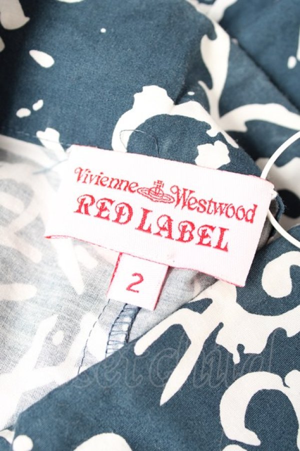 画像5: ヴィヴィアンウエストウッド 中古 / 総柄シャツワンピース  ブルー  Y-25-10-12-058-op-SZ-ZY (5)