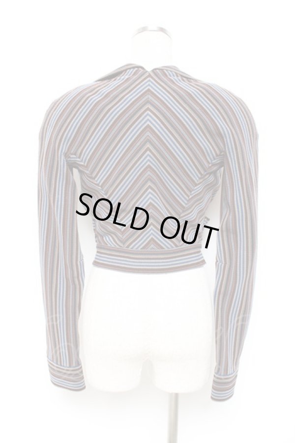 画像3: ヴィヴィアンウエストウッド 中古 / BIGカラーマルチストライプジャケット 10 ブラウン系  Y-25-10-12-059-jc-AS-ZY (3)