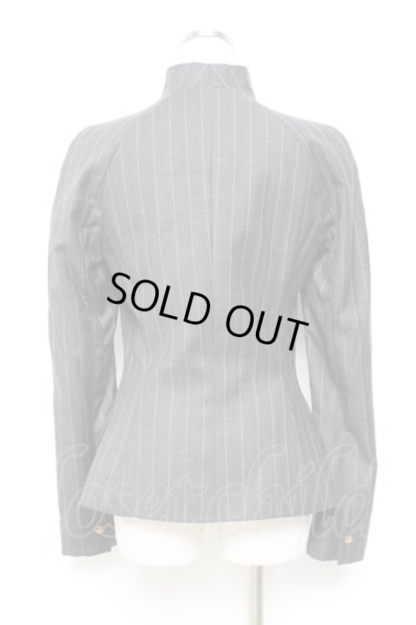 画像3: ヴィヴィアンウエストウッド 中古 / ピンストライプジャケット 40 グレー  Y-25-10-12-061-jc-SZ-ZY (3)