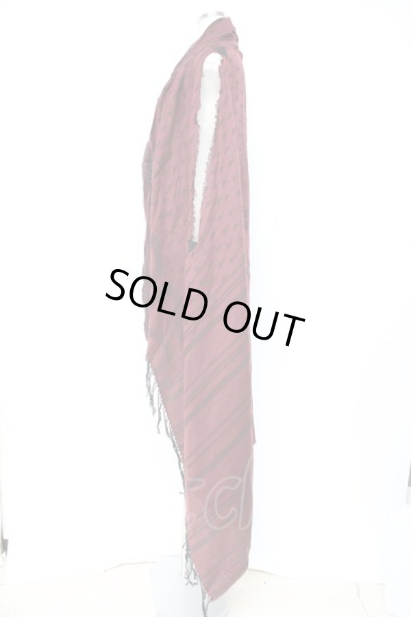 画像2: ヴィヴィアンウエストウッド 中古 / スクイグル柄マルチケープ  レッド  Y-25-10-12-063-to-SZ-ZY (2)