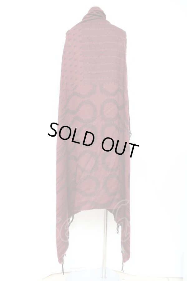 画像3: ヴィヴィアンウエストウッド 中古 / スクイグル柄マルチケープ  レッド  Y-25-10-12-063-to-SZ-ZY (3)