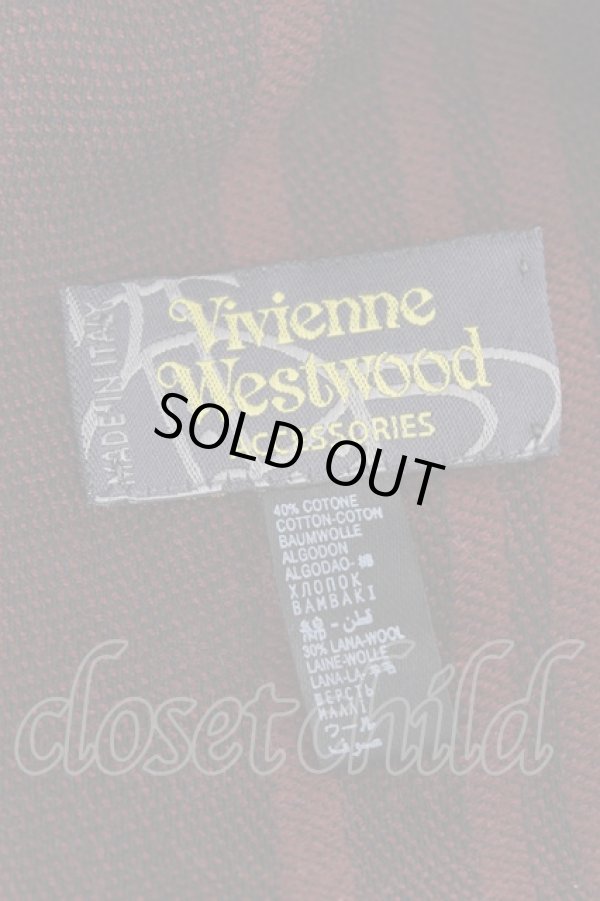 画像5: ヴィヴィアンウエストウッド 中古 / スクイグル柄マルチケープ  レッド  Y-25-10-12-063-to-SZ-ZY (5)