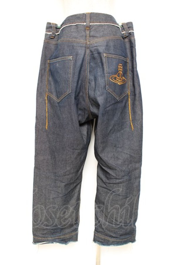 画像3: ヴィヴィアンウエストウッド MAN 中古 / オーブ刺繍デニムパンツ 50 インディゴ  Y-25-10-12-064-pa-SZ-ZY (3)