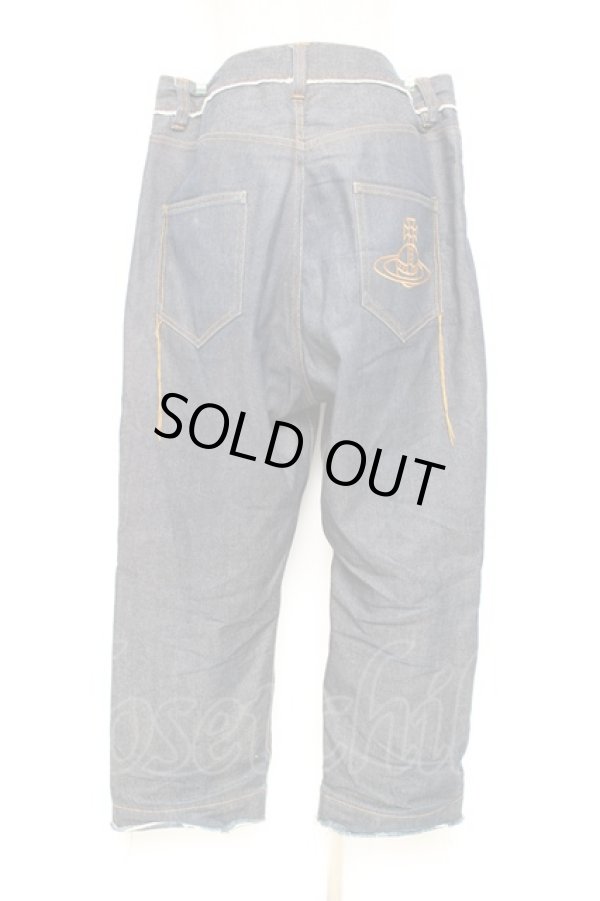 画像3: ヴィヴィアンウエストウッド MAN 中古 / オーブ刺繍デニムパンツ 50 インディゴ  Y-25-10-12-064-pa-SZ-ZY (3)