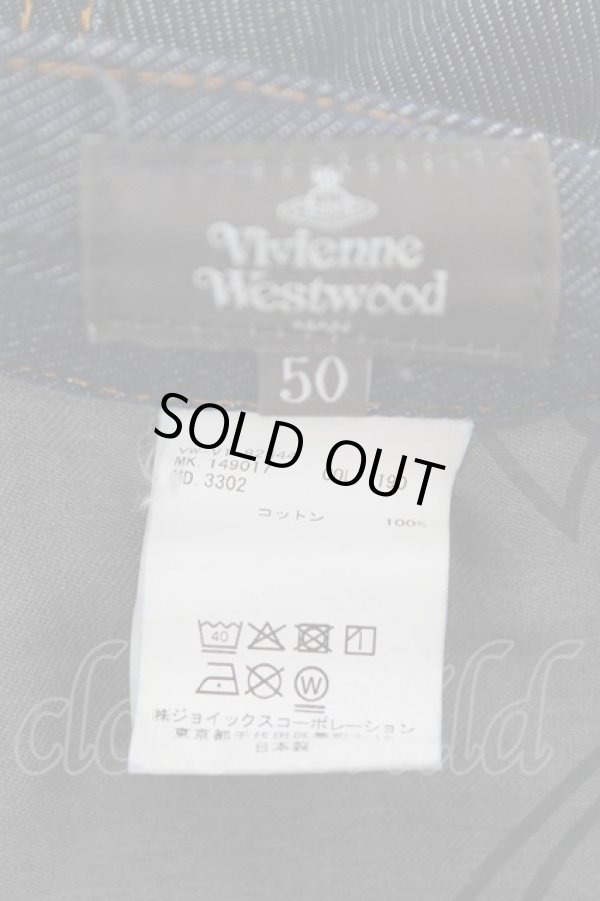 画像6: ヴィヴィアンウエストウッド MAN 中古 / オーブ刺繍デニムパンツ 50 インディゴ  Y-25-10-12-064-pa-SZ-ZY (6)