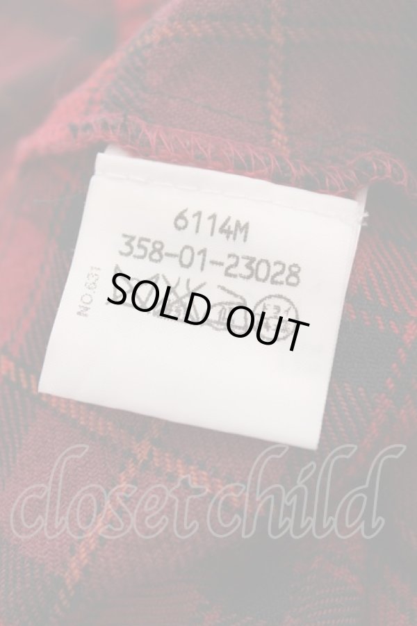 画像5: ANGLOMANIA 中古 / チェック柄ラップスカート 40 レッド  Y-25-10-12-067-sk-SZ-ZY (5)