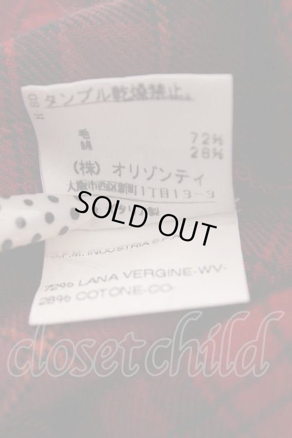 画像6: ANGLOMANIA 中古 / チェック柄ラップスカート 40 レッド  Y-25-10-12-067-sk-SZ-ZY (6)