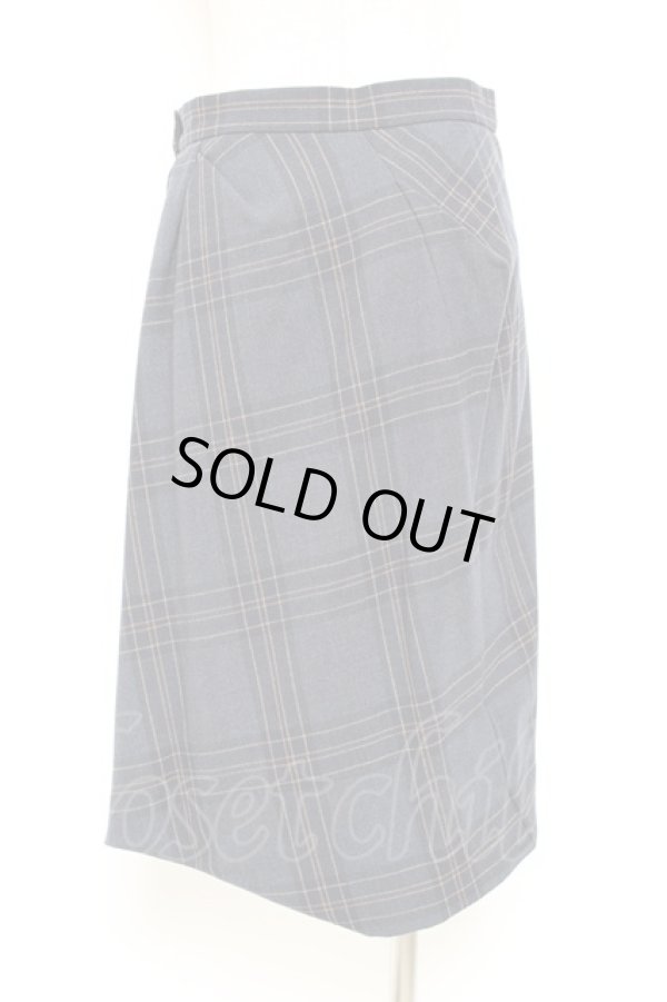 画像3: ヴィヴィアンウエストウッド 中古 / チェック柄タイトスカート 42 ネイビー  Y-25-10-12-069-sk-SZ-ZY (3)