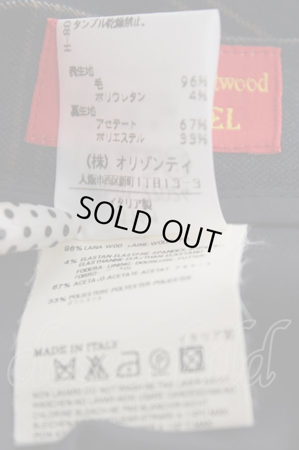 画像5: ヴィヴィアンウエストウッド 中古 / チェック柄タイトスカート 42 ネイビー  Y-25-10-12-069-sk-SZ-ZY (5)