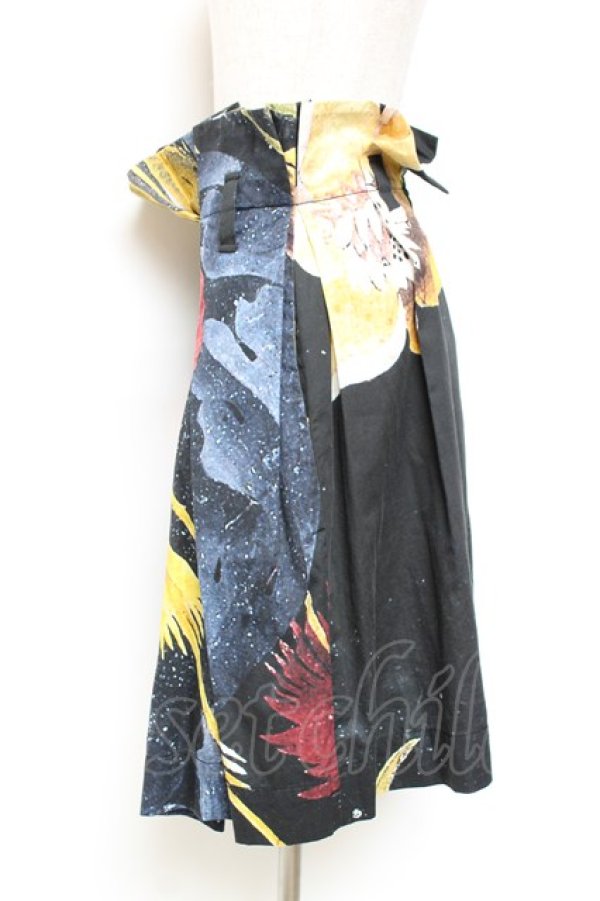 画像2: ANGLOMANIA 中古 / カーピーフラワースカート 40 ブラック  Y-25-10-12-071-sk-SZ-ZY (2)