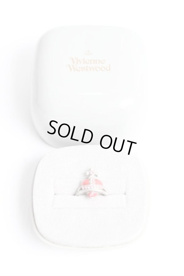 画像4: ヴィヴィアンウエストウッド 中古 / diamante heart ring S シルバー×ピンク  Y-25-10-12-010-ac-SZ-ZY (4)