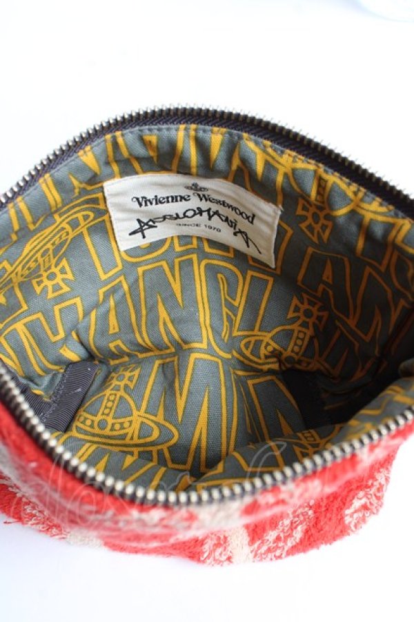 画像3: ANGLOMANIA 中古 / ロゴ柄ポーチ  赤  Y-25-10-12-016-gd-AS-ZY (3)