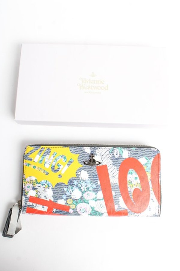画像5: ヴィヴィアンウエストウッド 中古 /IZZARD PRINT ZIP 財布  グレー  Y-25-10-12-027-gd-SZ-ZY (5)