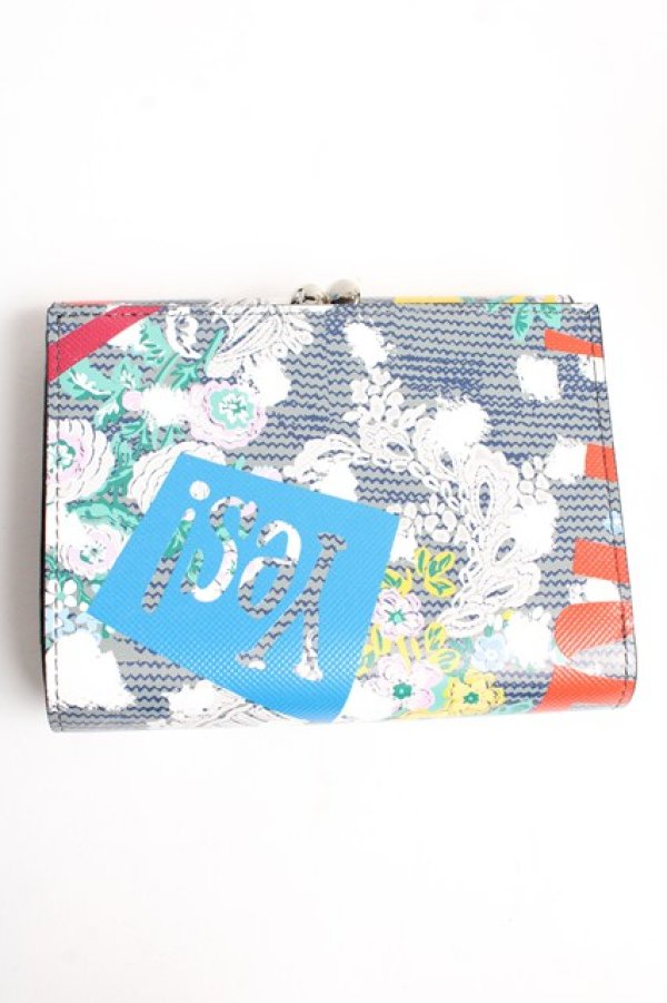 画像2: ヴィヴィアンウエストウッド 中古 /IZZARD PRINT 二ツ折リ財布  グレー  Y-25-10-12-030-gd-SZ-ZY (2)