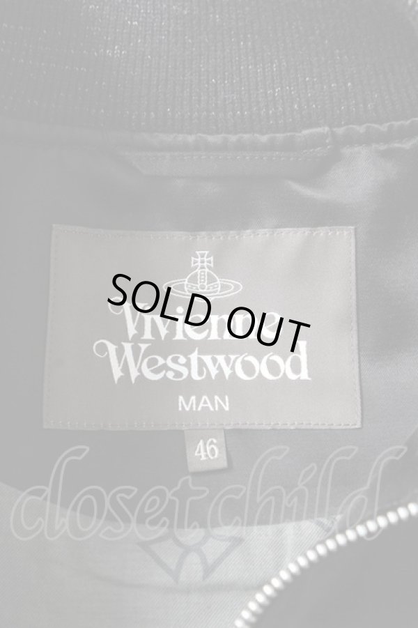 画像4: ヴィヴィアンウエストウッド MAN 中古 / SNAKE EMBROIDERY ボンバー 46 ブラック  Y-25-11-05-033-co-SZ-ZY (4)