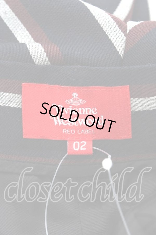 画像3: ヴィヴィアンウエストウッド 中古 / ストライプワイドパンツ 02 ネイビー  Y-25-11-05-038-pa-SZ-ZY (3)