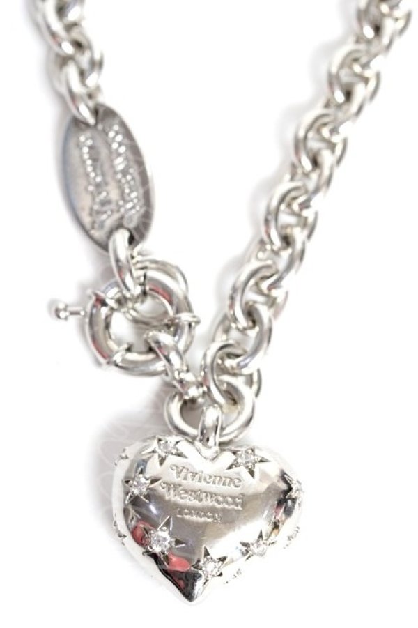 画像2: ヴィヴィアンウエストウッド 中古 / Lee ハートスターネックレス  シルバー  Y-25-11-05-009-nl-SZ-ZY (2)