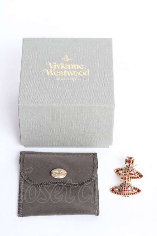 画像4: ヴィヴィアンウエストウッド 中古 / ユニオンストーンオーブピアス  ゴールド  Y-25-11-05-001-ac-SZ-ZY (4)