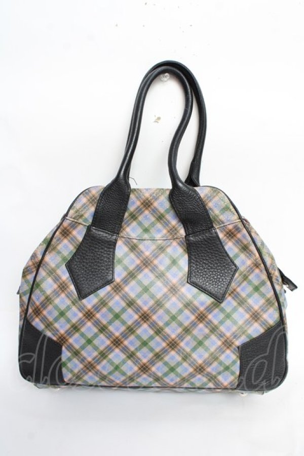 画像2: ヴィヴィアンウエストウッド 中古 / ヤスミンチェックハンドバック   Y-25-11-05-024-ba-SZ-ZY (2)