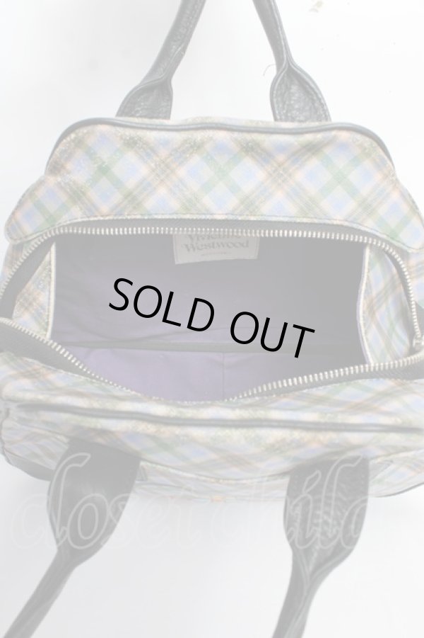 画像5: ヴィヴィアンウエストウッド 中古 / ヤスミンチェックハンドバック   Y-25-11-05-024-ba-SZ-ZY (5)