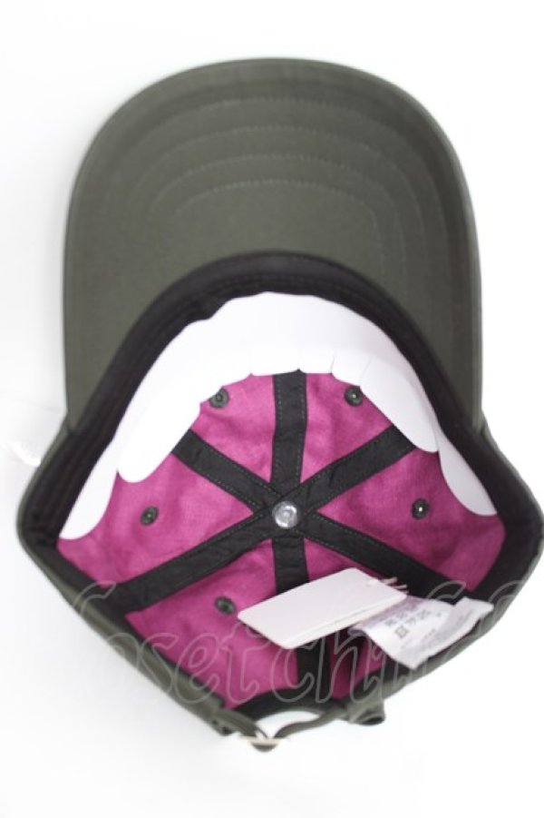 画像6: ヴィヴィアンウエストウッド 中古 / ラインオーブ刺繍キャップ  カーキグリーン  Y-25-11-16-020-ha-SZ-ZY (6)