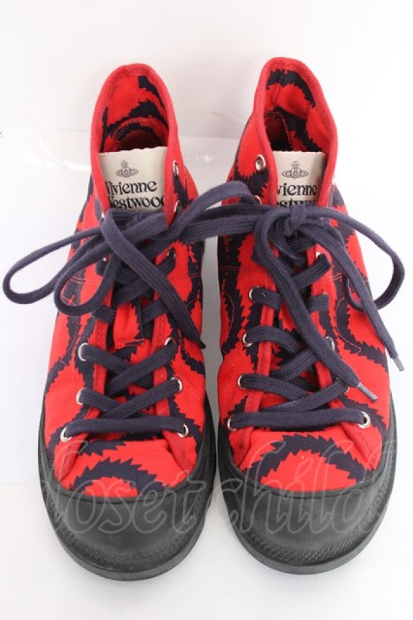 画像7: ヴィヴィアンウエストウッド 中古 / スクイグルスニーカー 41 レッド  Y-25-11-16-022-sh-SZ-ZY (7)