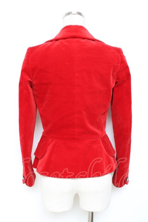 画像3: ヴィヴィアンウエストウッド 中古 / 別珍ラブジャケット 1 レッド×ブラック  Y-25-11-16-023-jc-SZ-ZY (3)