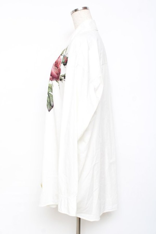 画像2: ヴィヴィアンウエストウッド MAN 中古 / ローズptシャツ  ホワイト  Y-25-11-16-025-bl-SZ-ZY (2)