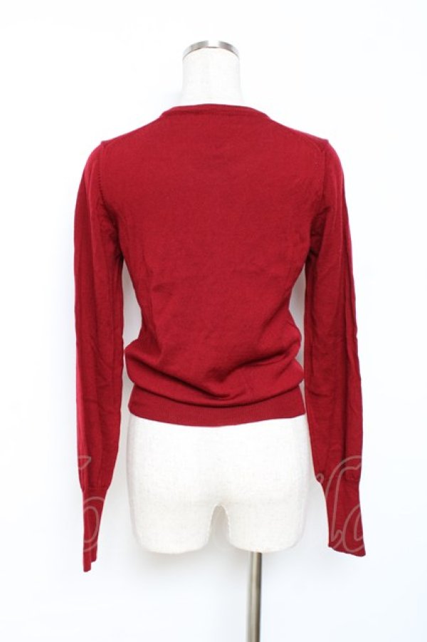 画像3: ヴィヴィアンウエストウッド 中古 / カラーオーブ刺繍カーディガン S レッド  Y-25-11-16-026-to-SZ-ZY (3)