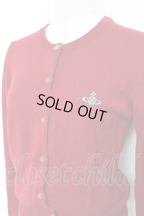 画像4: ヴィヴィアンウエストウッド 中古 / カラーオーブ刺繍カーディガン S レッド  Y-25-11-16-026-to-SZ-ZY (4)