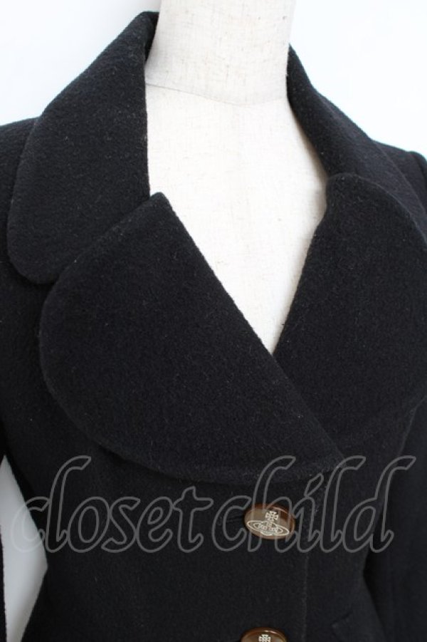 画像4: ヴィヴィアンウエストウッド 中古 / ベッティーナウールコート 1 ブラック  Y-25-11-16-029-co-SZ-ZY (4)