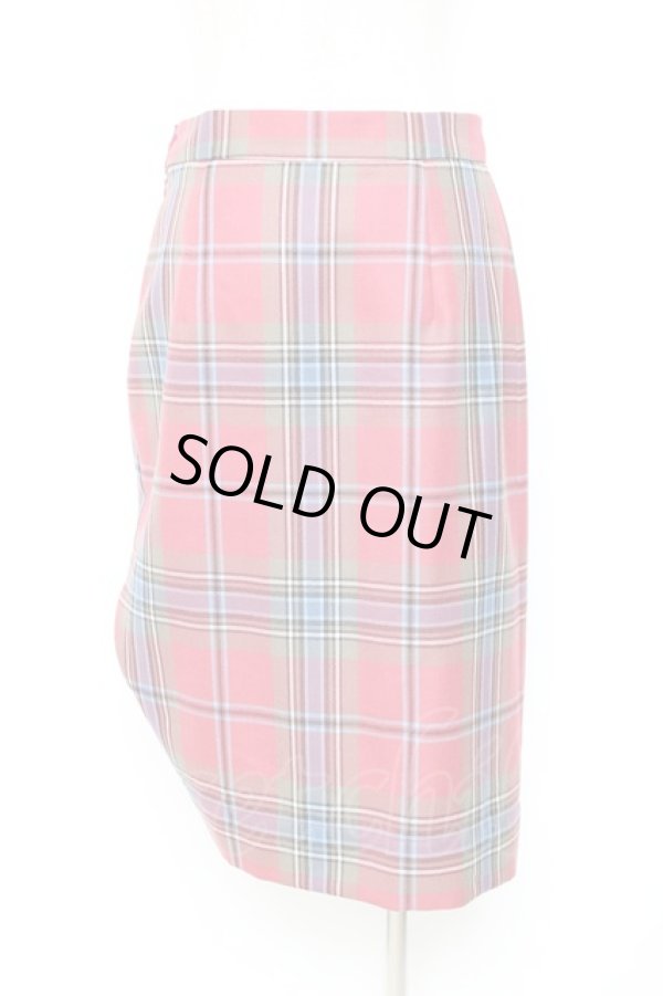 画像3: ヴィヴィアンウエストウッド 中古 / タータンアシンメトリースカート 42 ピンク  Y-25-11-16-030-sk-SZ-ZY (3)